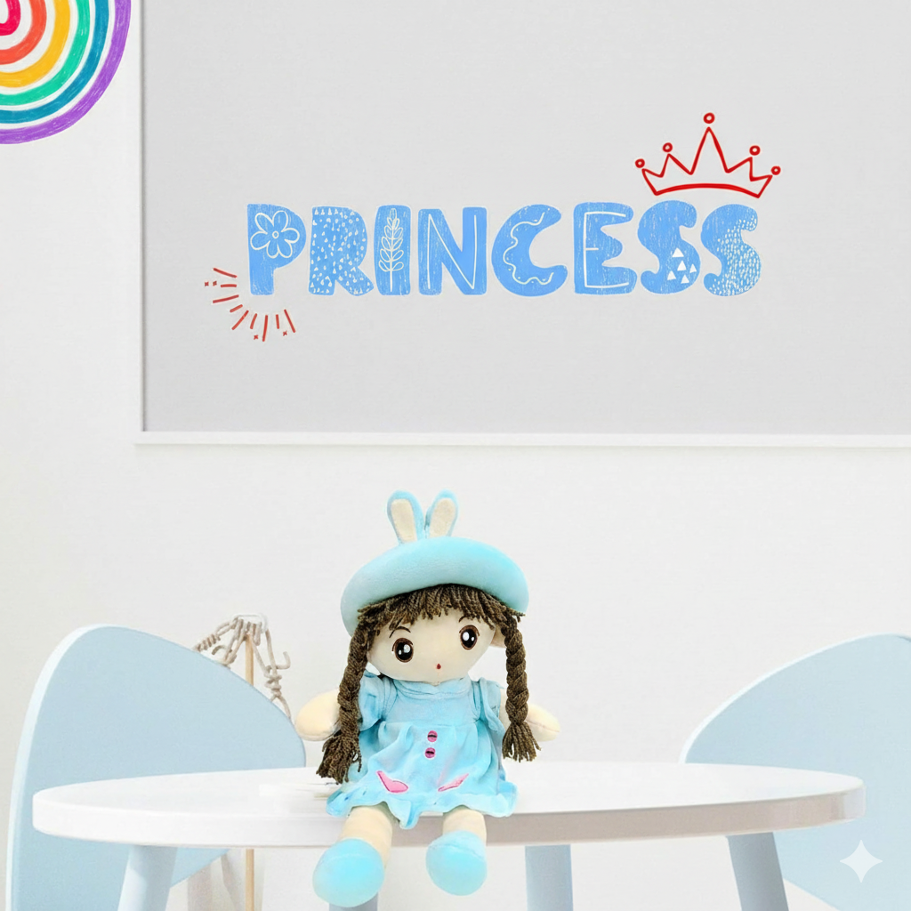 Eva Doll Soft Toy 45cm – Beautiful Plush Doll for Kids & Babies | Softoria