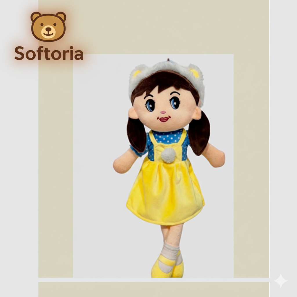 Daisy Doll Soft Toy 40cm – Cute Plush Doll for Kids & Babies | Softoria