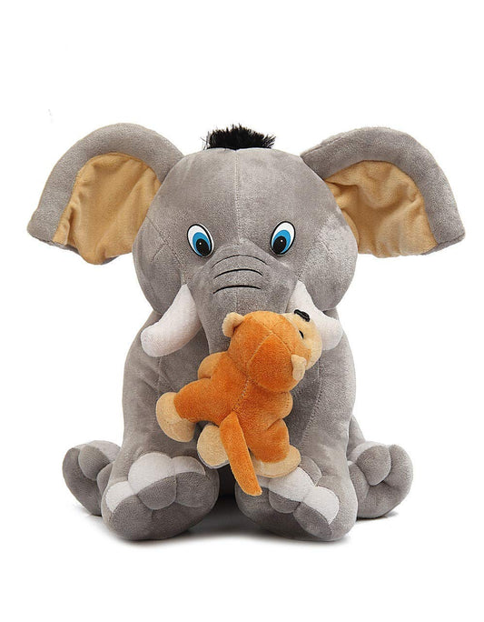 Elephant with monkey
