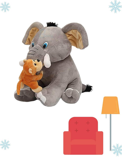 Elephant with monkey