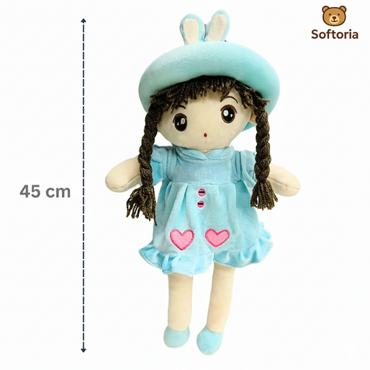 Eva Doll Soft Toy 45cm – Beautiful Plush Doll for Kids & Babies | Softoria