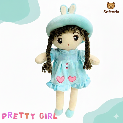 Eva Doll Soft Toy 45cm – Beautiful Plush Doll for Kids & Babies | Softoria