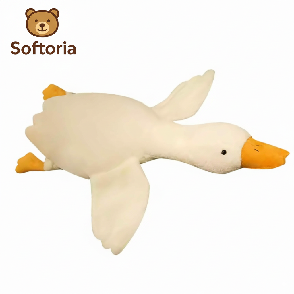 Sleeping Duck Soft Toy 45cm – Cute Plush Pillow for Kids & Babies | Softoria